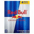 BULL ENERGY 8 OZ 4PK RED